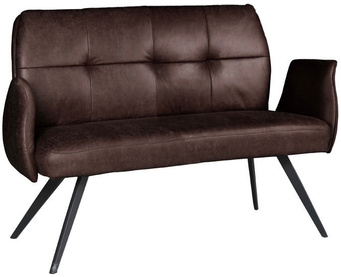 Sitzbank Lars Dallas Fabric Esszimmer Polsterbank Kunstleder 3 Farben Braungrau Dunkelgrau Dunkelbraun in 120 180 220 cm