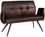 Sitzbank Lars Dallas Fabric Esszimmer Polsterbank Kunstleder 3 Farben Braungrau Dunkelgrau Dunkelbraun in 120 180 220 cm