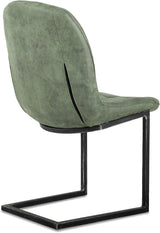 Chaise cantilever Jacko en microfibre disponible en 3 coloris : Cognac, Vert, Anthracite