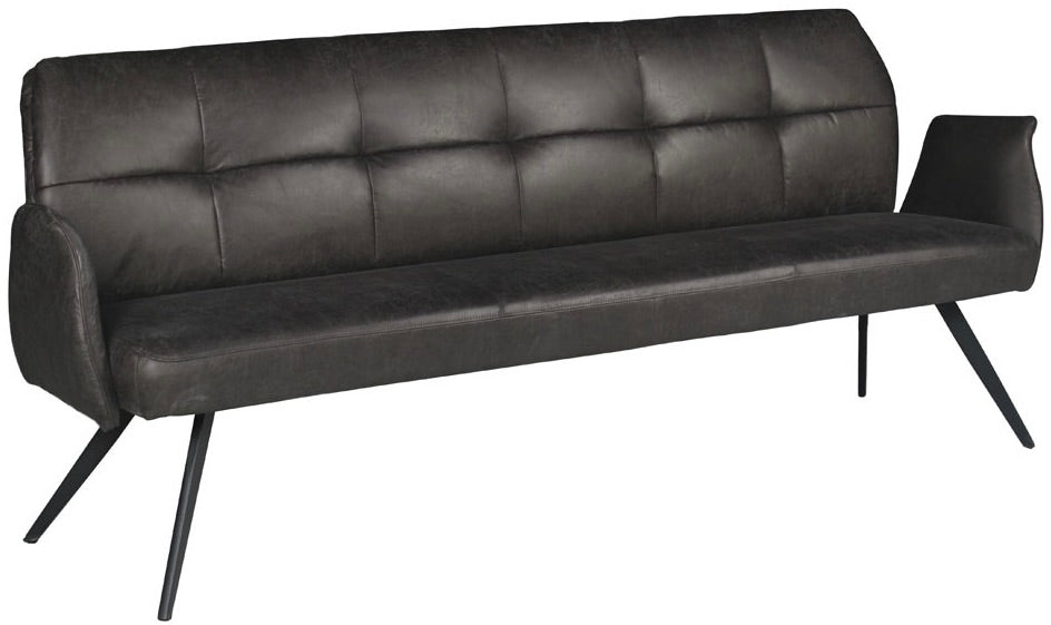 Sitzbank Lars Dallas Fabric Esszimmer Polsterbank Kunstleder 3 Farben Braungrau Dunkelgrau Dunkelbraun in 120 180 220 cm