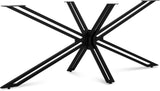 Piètement araignée filigrane en métal laqué noir pour plateaux de table de 120 à 220 cm