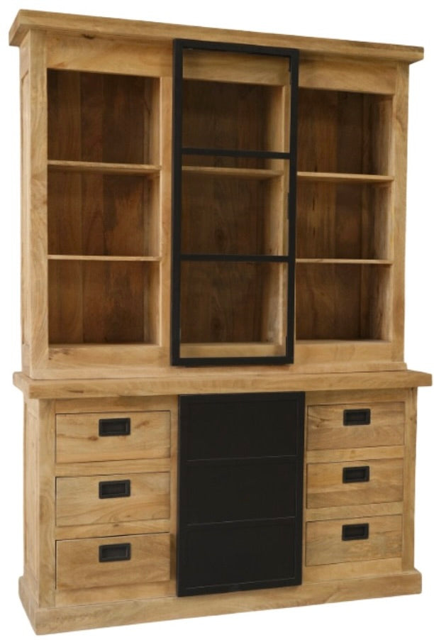 Buffetschrank Bombay Mangoholz natur massiv Industrial Style 160 cm