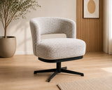 360 Grad Drehbarer Esszimmer Stuhl Brillant Webstoff in 3 Farben lichtgrau beige hellbraun