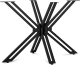 Piètement araignée filigrane en métal laqué noir pour plateaux de table de 120 à 220 cm