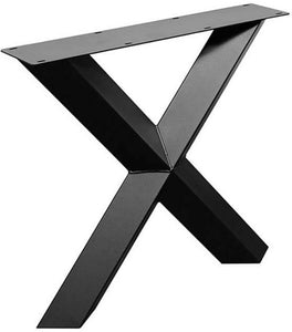 Sternfuss Diamant X Metall Gestell Set schwarz pulverbeschichtet für Tischplatten