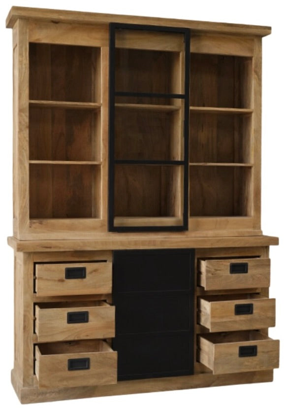 Buffetschrank Bombay Mangoholz natur massiv Industrial Style 160 cm