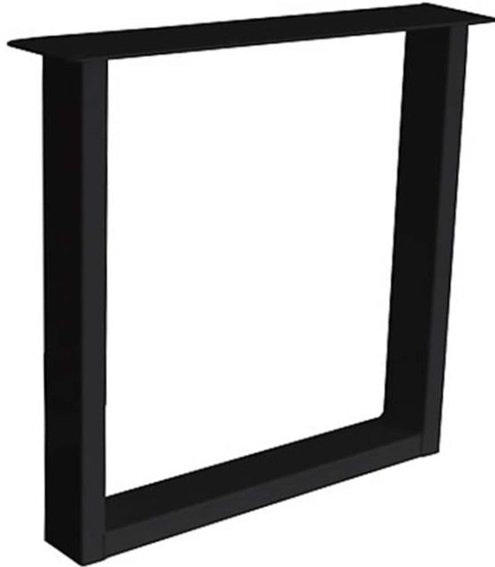 Metall Esstisch Untergestell Set Fineline U in 3 Farben Schwarz Weiß Grau 10x4cm