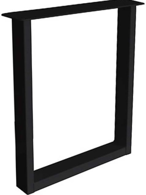 Metall Schreibtisch Untergestell Set Fineline U in Schwarz 60 cm