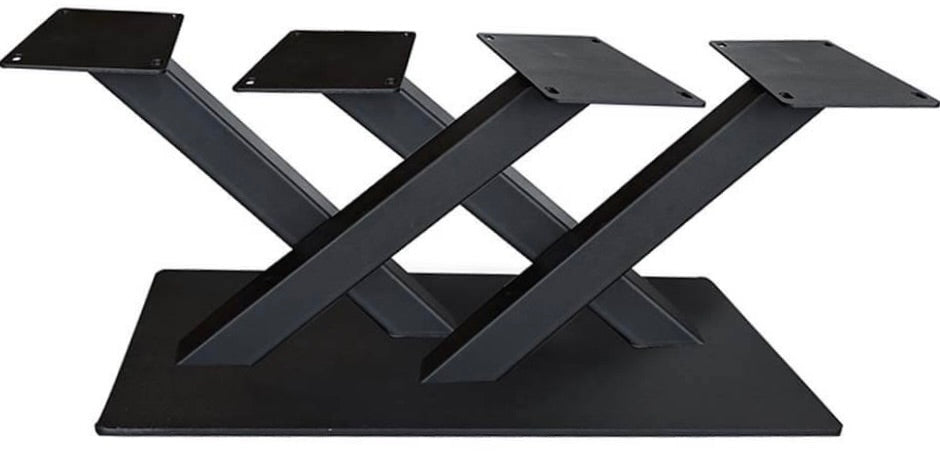 Zentrales Bigfoot Double X Metall Gestell mittig schwarz