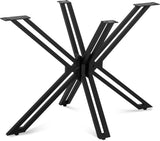 Piètement araignée filigrane en métal laqué noir pour plateaux de table de 120 à 220 cm