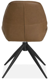 Design Armlehnen Stuhl Carteron Echt Leder in 34 Farben und 3 Gestellvarianten Drehbarer Lederstuhl