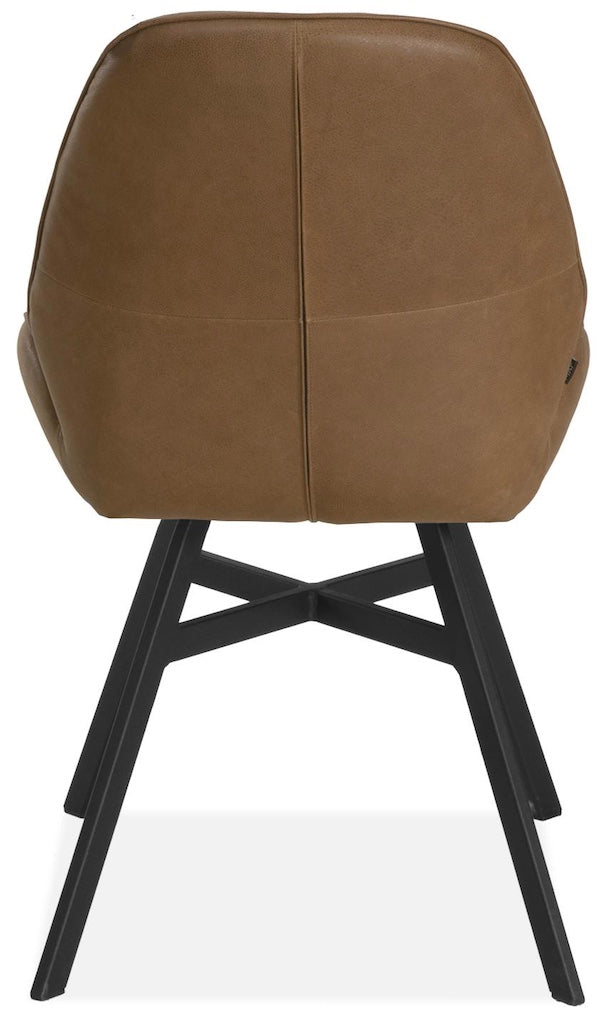 Design Armlehnen Stuhl Carteron Echt Leder in 34 Farben und 3 Gestellvarianten Drehbarer Lederstuhl