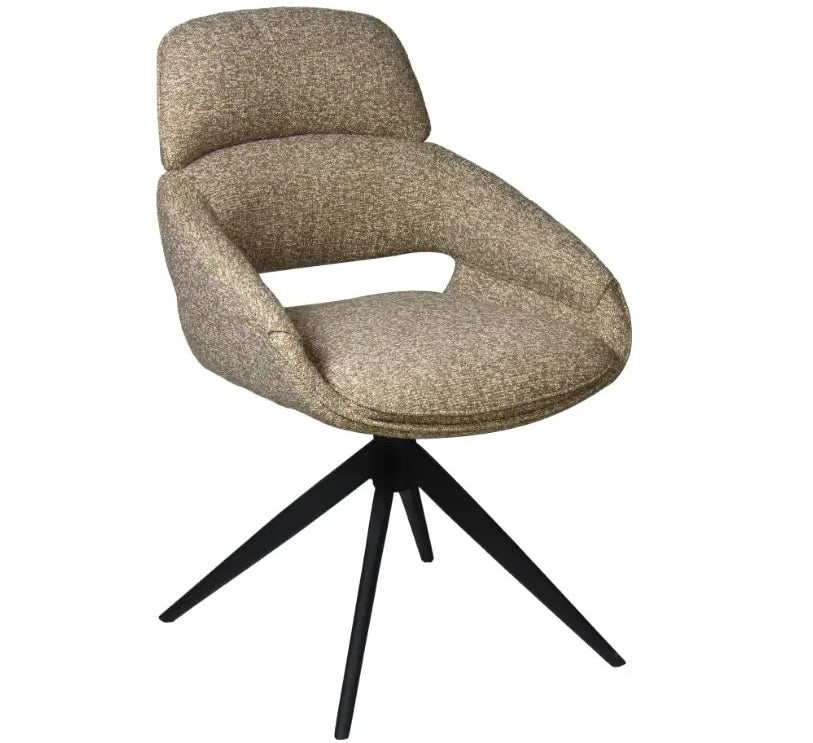 Drehbarer Esszimmer Stuhl Martin Mikrostoff in 4 Farben hellgrau beige taupe graugrün