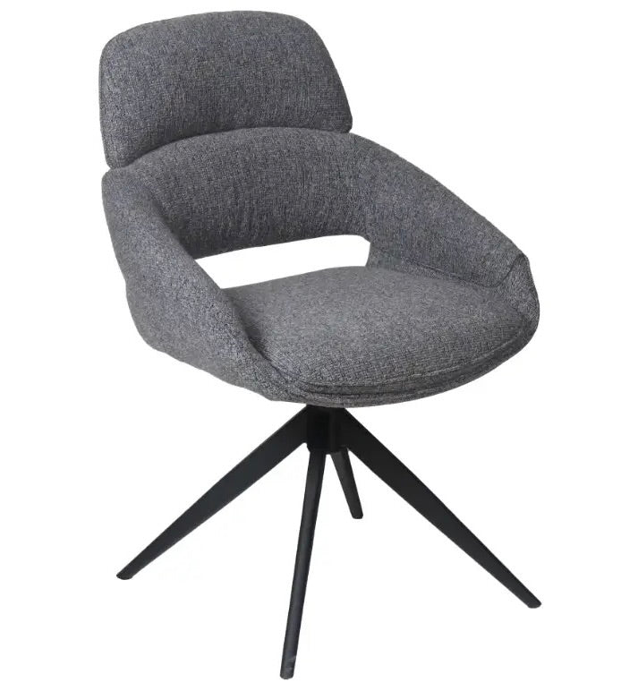 Drehbarer Esszimmer Stuhl Martin Mikrostoff in 4 Farben hellgrau beige taupe graugrün