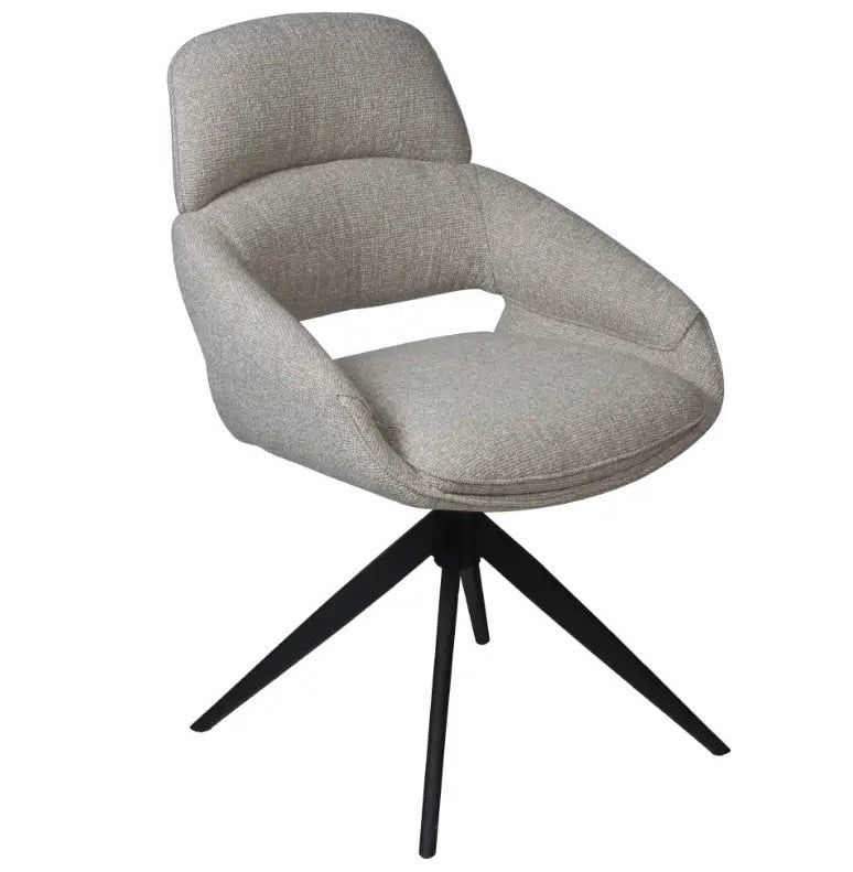 Drehbarer Esszimmer Stuhl Martin Mikrostoff in 4 Farben hellgrau beige taupe graugrün