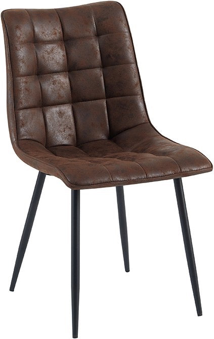 Mikrofaser Stuhl Lucie in 5 Farben Cognac Hellbraun Dunkelbraun Grün Anthrazit