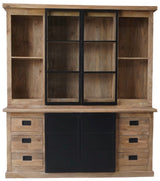 XXL Buffetschrank Bombay Mangoholz natur massiv Industrial Style 200 cm