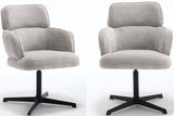 Drehbarer 360 Grad Esszimmer Stuhl Max Armlehnenstuhl Stoff Retro Bliss in 4 Farben