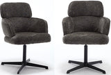 Drehbarer 360 Grad Esszimmer Stuhl Max Armlehnenstuhl Stoff Retro Bliss in 4 Farben