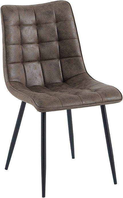 Mikrofaser Stuhl Lucie in 5 Farben Cognac Hellbraun Dunkelbraun Grün Anthrazit