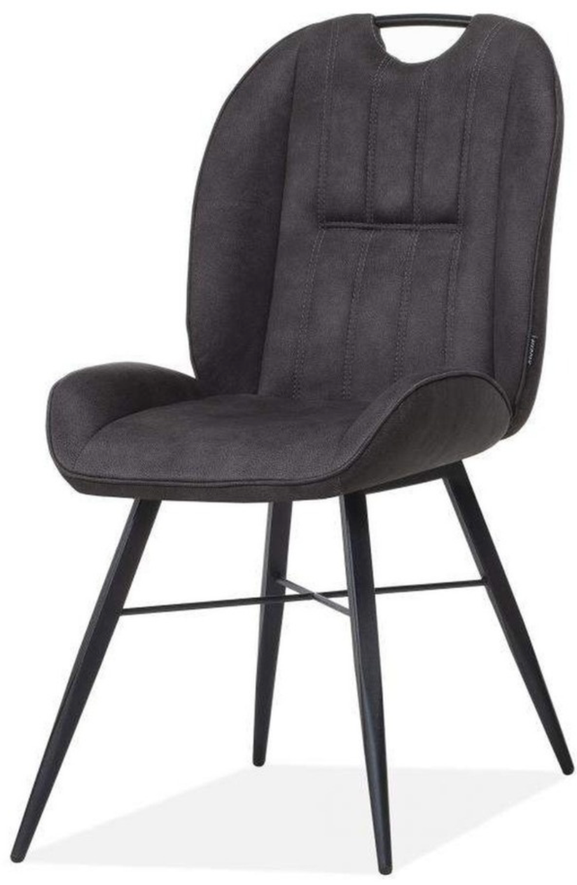 Shelty Mikrofaser Stuhl in 3 Farben Cognac-Braun Grün Anthrazit