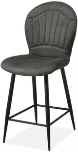 Tabouret de bar Spring Microfibre 3 couleurs Anthracite Cognac Vert foncé Similicuir