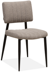 Chaise Dierky en tissu Teddy en 3 couleurs : blanc, gris clair, gris anthracite