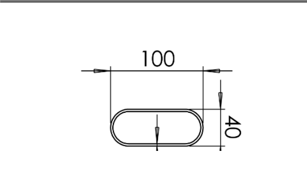 Sternfuß oval Metall Gestell schwarz pulverbeschichtet 140 180 cm mittig