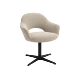 Drehbarer Esszimmer Stuhl Emily Mikrostoff in 3 Farben grau beige grün