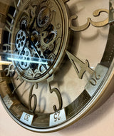 Wanduhr Brüssel 55 cm mit Animation antik-silber messing drehende Zahnräder Industrial Zahnräder