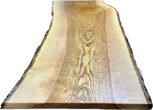 180 cm Edel Esche Baumstamm Tischplatte Holzplatte 5 cm massiv naturbelassene Baumkante