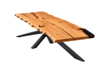 Esstisch Epoxidharz Unikat 320 cm Eiche aus einer Bohle mit Metallgestell