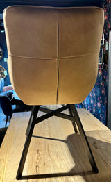 Design Armlehnen Stuhl Kaydenos Echt Leder in 34 Farben und 3 Gestellvarianten Drehbarer Lederstuhl