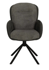 Drehbarer Esszimmer Stuhl Longford Mikrostoff in 3 Farben Anthrazit Beige Grau