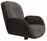 Drehbarer Esszimmer Stuhl Longford Mikrostoff in 3 Farben Anthrazit Beige Grau