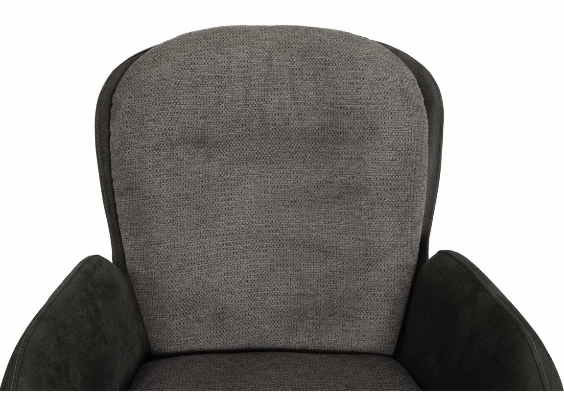 Drehbarer Esszimmer Stuhl Longford Mikrostoff in 3 Farben Anthrazit Beige Grau
