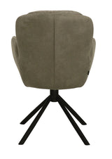 Drehbarer Esszimmer Stuhl Longford Mikrostoff in 3 Farben Anthrazit Beige Grau