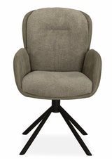 Drehbarer Esszimmer Stuhl Longford Mikrostoff in 3 Farben Anthrazit Beige Grau