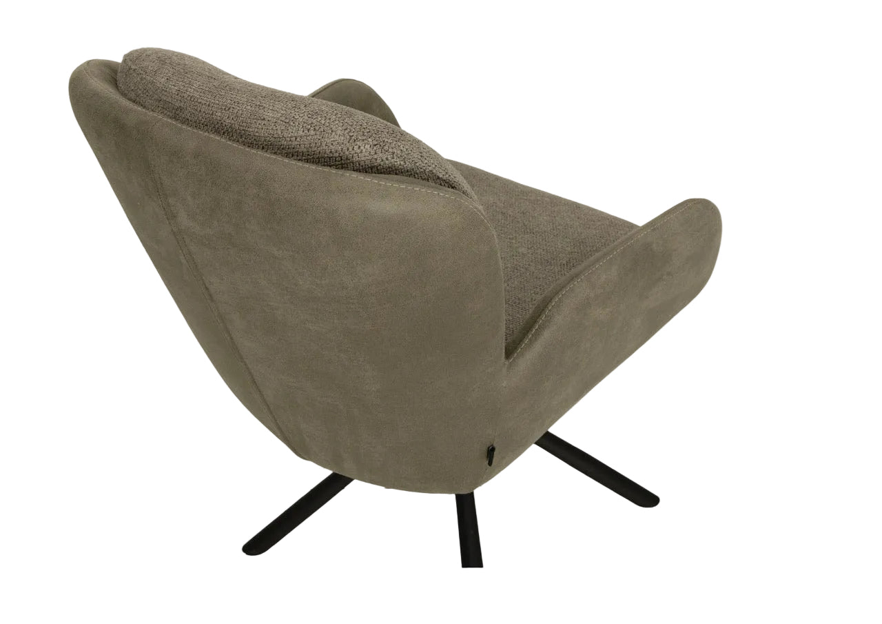 Drehbarer Esszimmer Stuhl Longford Mikrostoff in 3 Farben Anthrazit Beige Grau