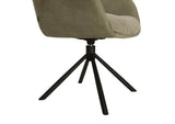 Drehbarer Esszimmer Stuhl Longford Mikrostoff in 3 Farben Anthrazit Beige Grau
