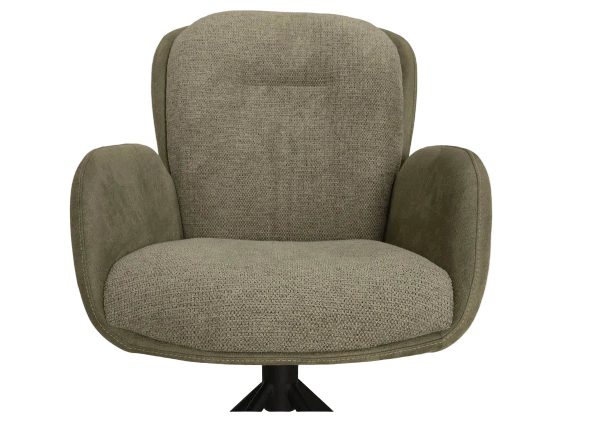 Drehbarer Esszimmer Stuhl Longford Mikrostoff in 3 Farben Anthrazit Beige Grau