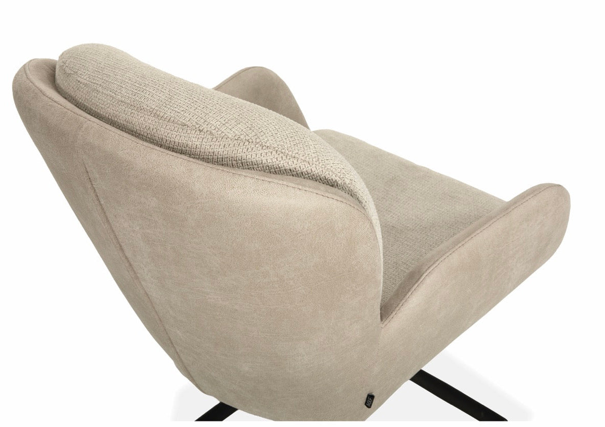 Drehbarer Esszimmer Stuhl Longford Mikrostoff in 3 Farben Anthrazit Beige Grau