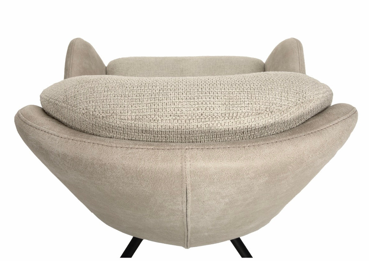 Drehbarer Esszimmer Stuhl Longford Mikrostoff in 3 Farben Anthrazit Beige Grau