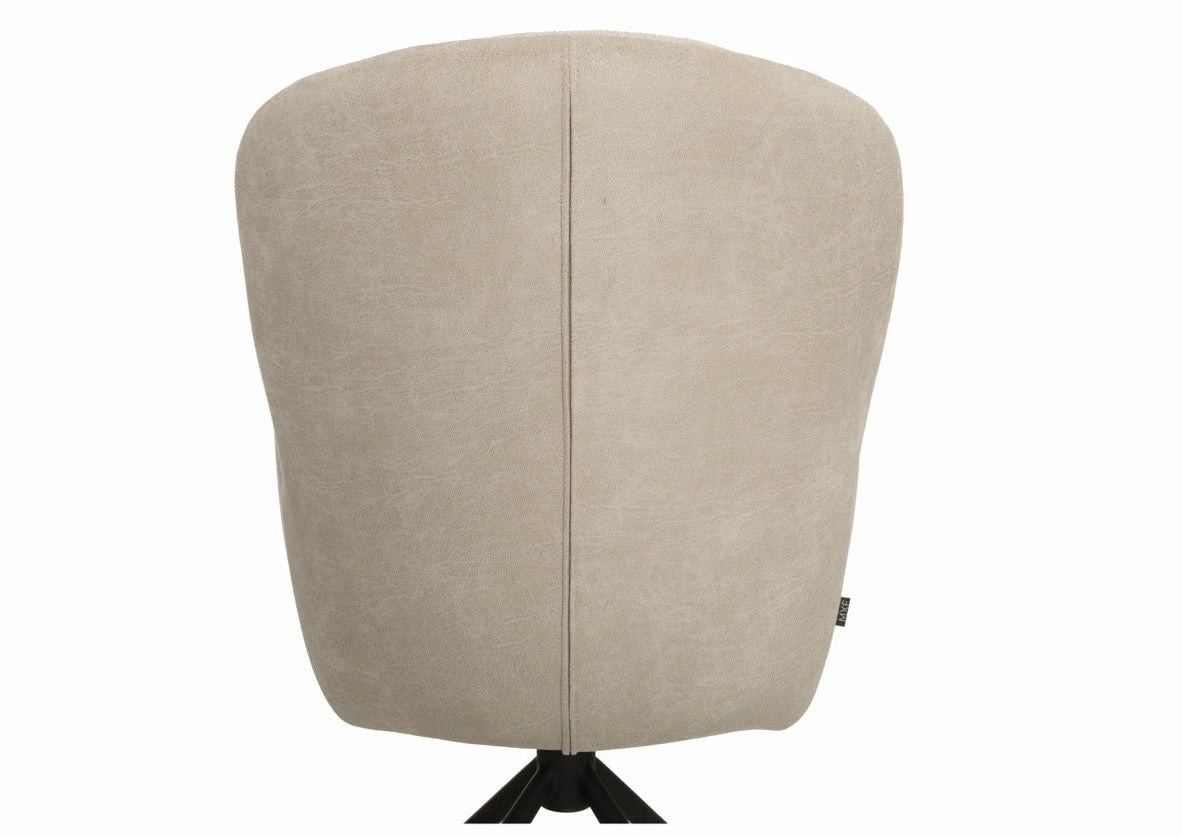Drehbarer Esszimmer Stuhl Longford Mikrostoff in 3 Farben Anthrazit Beige Grau