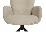 Drehbarer Esszimmer Stuhl Longford Mikrostoff in 3 Farben Anthrazit Beige Grau