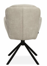 Drehbarer Esszimmer Stuhl Longford Mikrostoff in 3 Farben Anthrazit Beige Grau