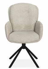 Drehbarer Esszimmer Stuhl Longford Mikrostoff in 3 Farben Anthrazit Beige Grau