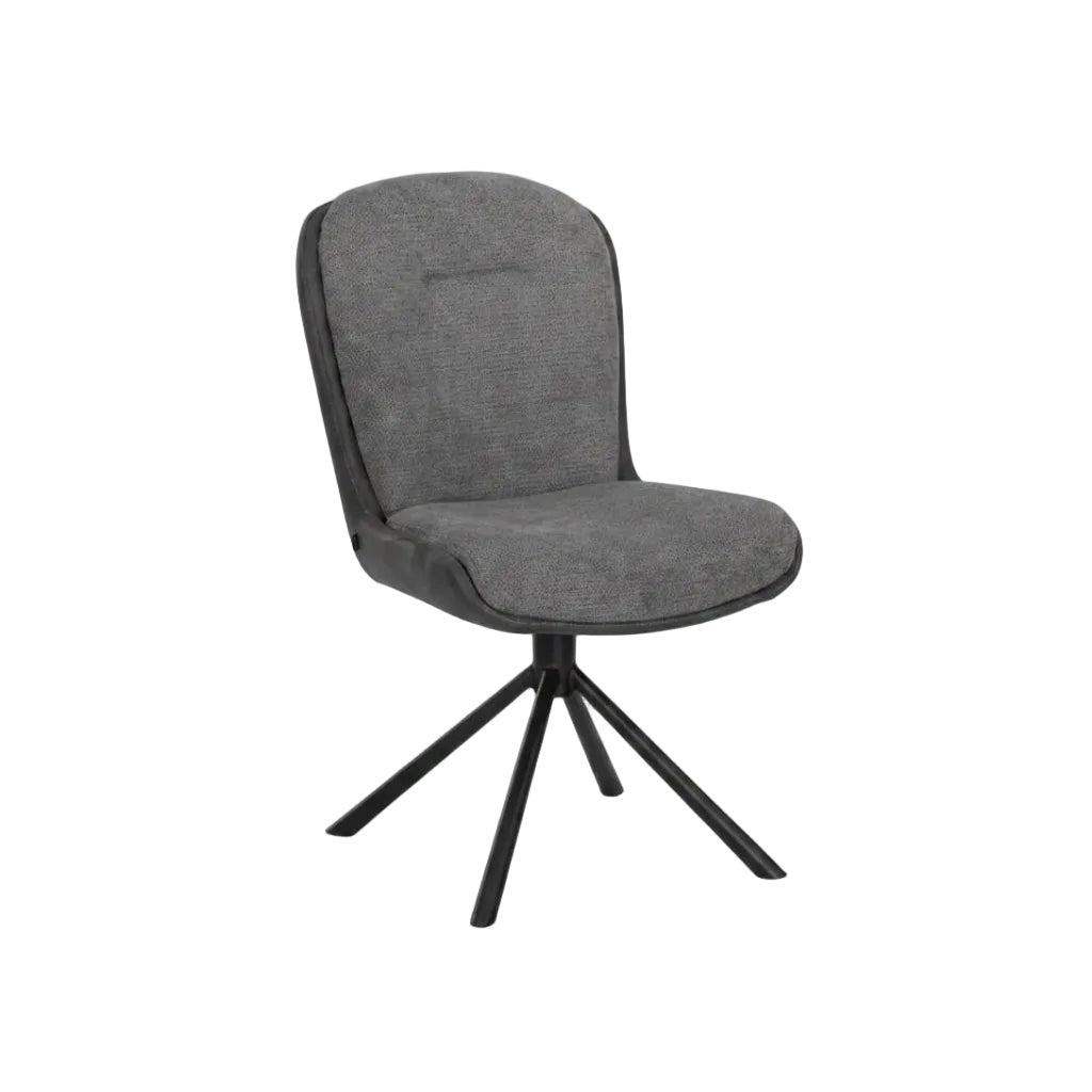 Drehbarer Esszimmer Stuhl Trafford hybrid Mikrostoff in 3 Farben Anthrazit Beige Grau