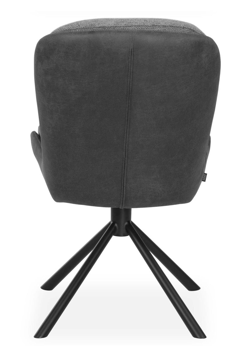 Drehbarer Esszimmer Stuhl Trafford hybrid Mikrostoff in 3 Farben Anthrazit Beige Grau