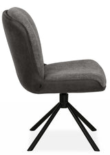 Drehbarer Esszimmer Stuhl Trafford hybrid Mikrostoff in 3 Farben Anthrazit Beige Grau
